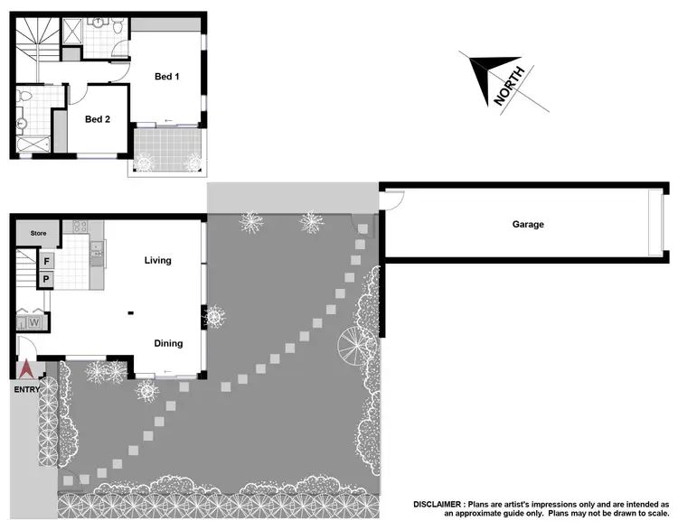 Floorplan of Homely townhouse listing, 2/25 Jerrabomberra Avenue, Narrabundah ACT 2604