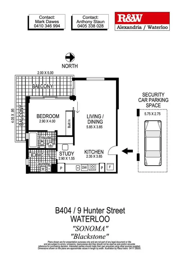 Floorplan of Homely apartment listing, B404/9 Hunter Street, Waterloo NSW 2017