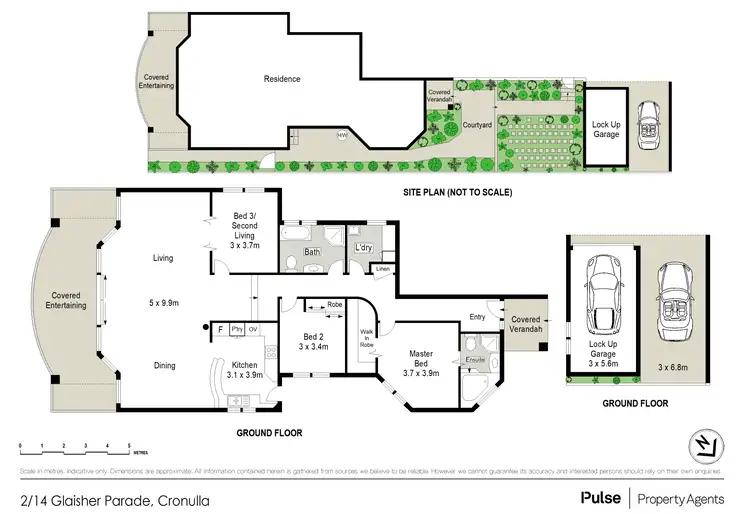 Floorplan of Homely semi-detached listing, 2/14 Glaisher Parade, Cronulla NSW 2230