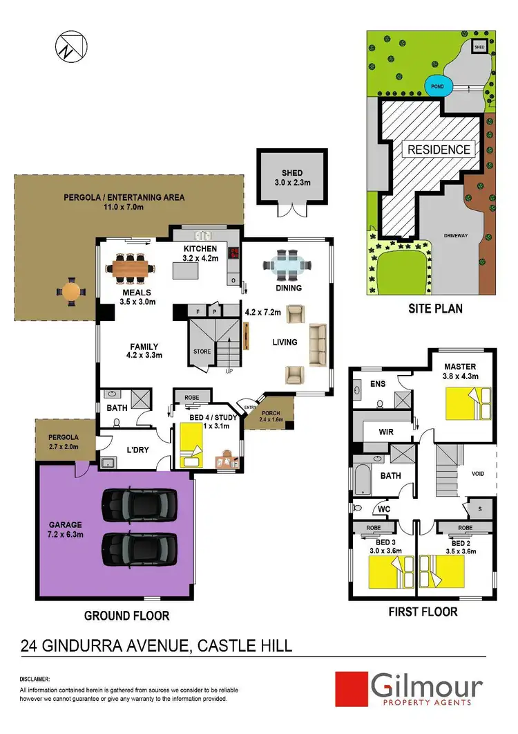 Floorplan of Homely house listing, 24 Gindurra Avenue, Castle Hill NSW 2154