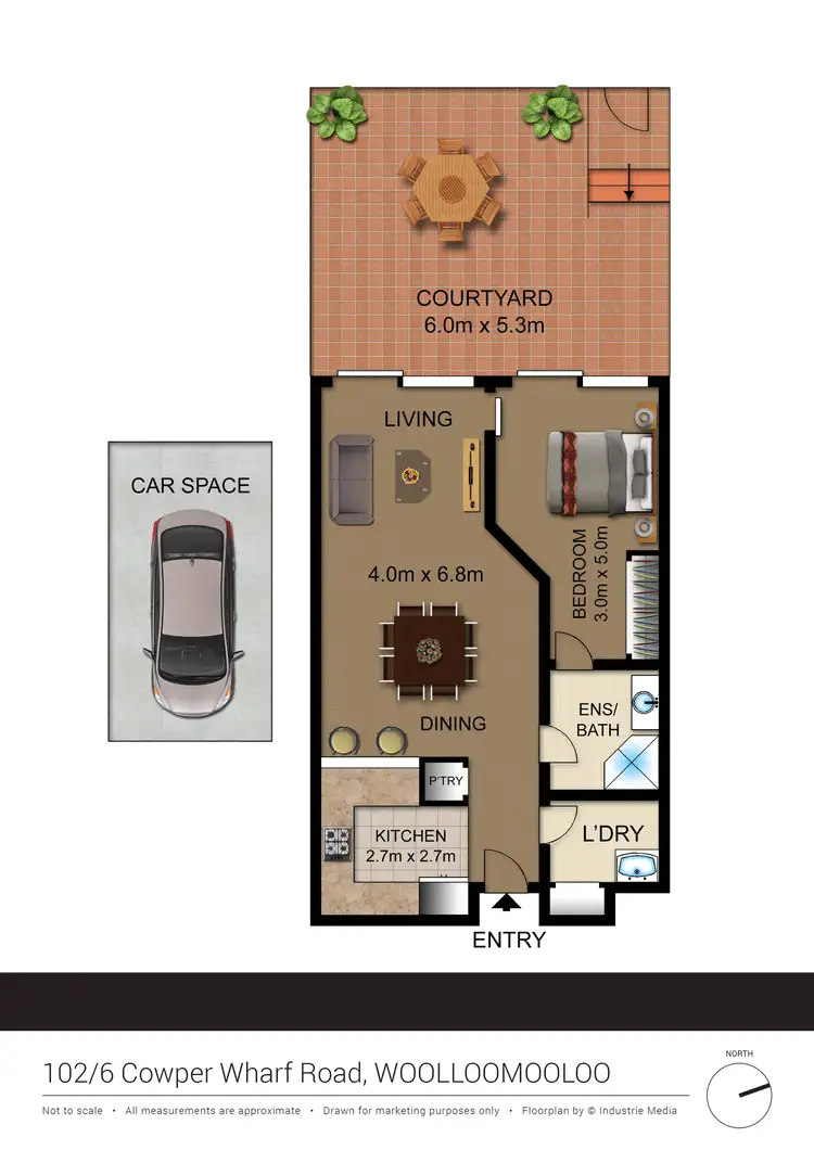 Floorplan of Homely apartment listing, 102/6 Cowper Wharf Roadway, Woolloomooloo NSW 2011