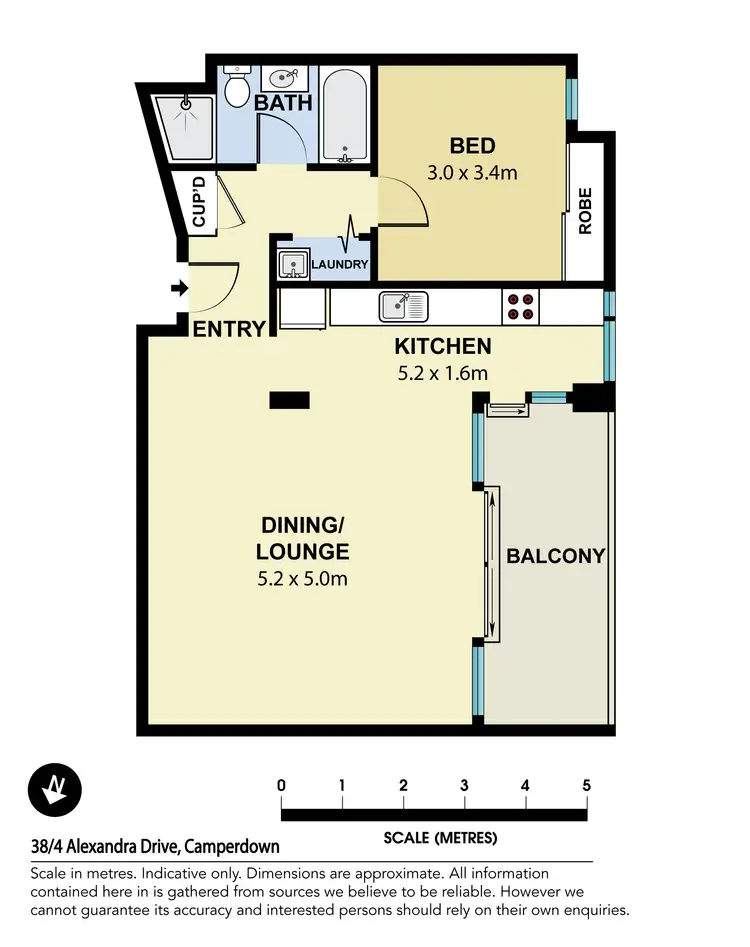 Floorplan of Homely apartment listing, 38/4 Alexandra Drive, Camperdown NSW 2050