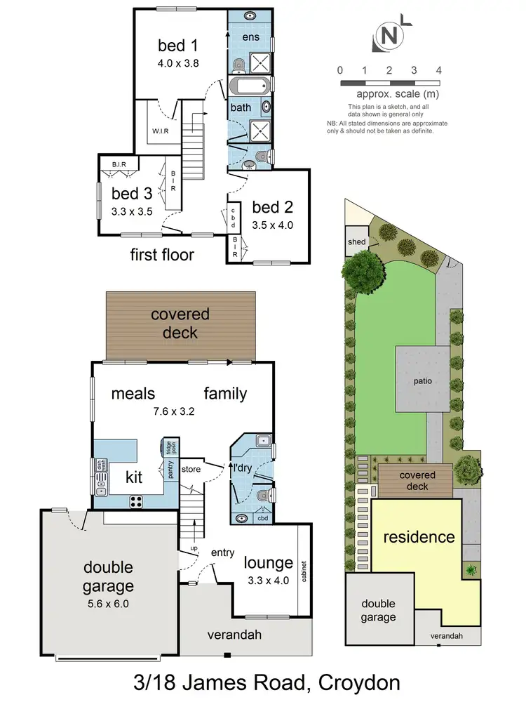 Floorplan of Homely townhouse listing, 3/18 James Road, Croydon VIC 3136