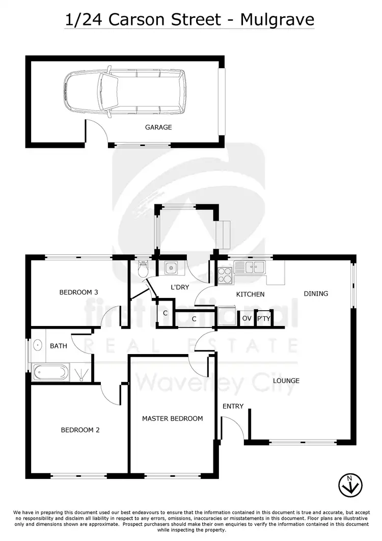 Floorplan of Homely unit listing, 1/24 Carson Street, Mulgrave VIC 3170
