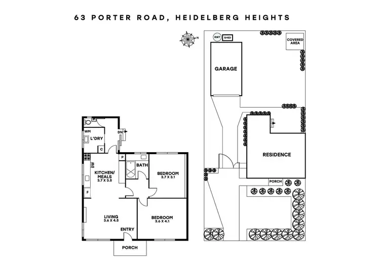 Floorplan of Homely house listing, 63 Porter Road, Heidelberg Heights VIC 3081