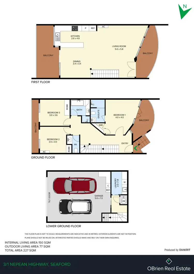 Floorplan of Homely townhouse listing, 13/1 Nepean Highway, Seaford VIC 3198