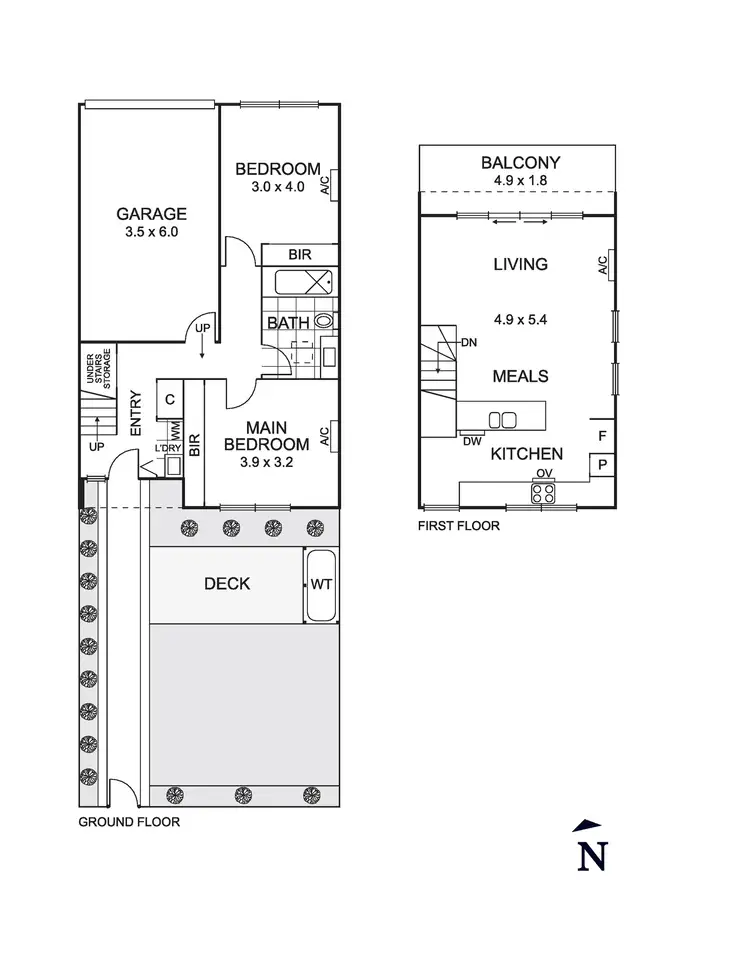 Floorplan of Homely townhouse listing, 4/212-214 Bell Street, Coburg VIC 3058