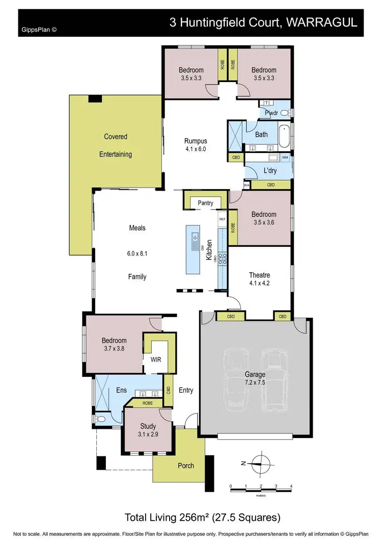 Floorplan of Homely house listing, 3 Huntingfield Court, Warragul VIC 3820