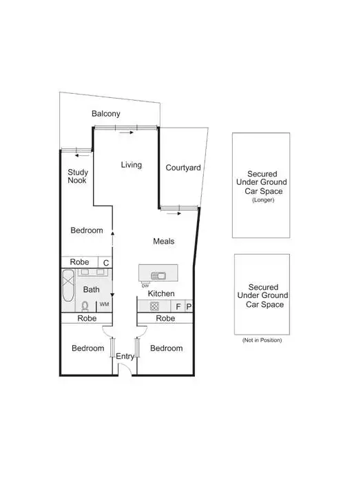 Floorplan of Homely apartment listing, 511/99 Nott Street, Port Melbourne VIC 3207