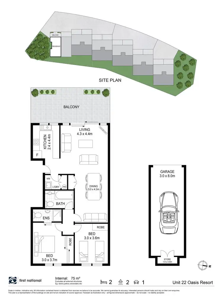 Floorplan of Homely unit listing, 22/24 Scott Street, Byron Bay NSW 2481
