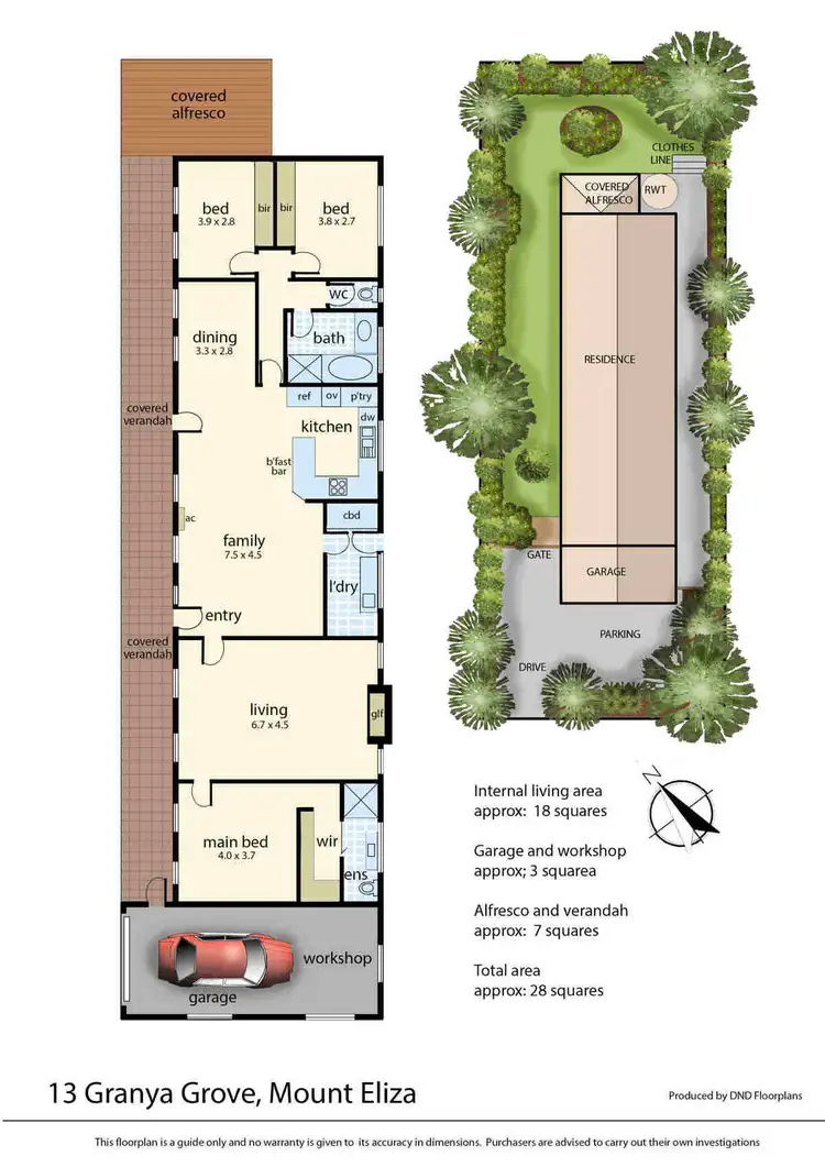 Floorplan of Homely house listing, 13 Granya Grove, Mount Eliza VIC 3930