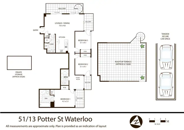 Floorplan of Homely apartment listing, 51/13 Potter Street, Waterloo NSW 2017
