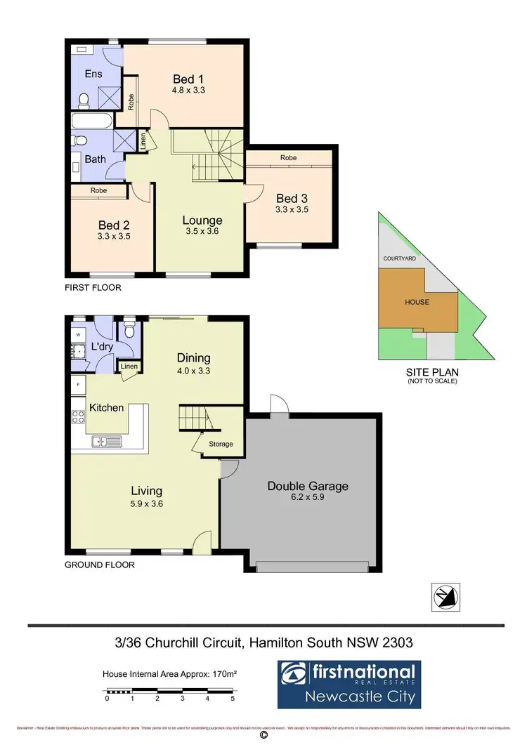 Floorplan of Homely townhouse listing, 3/36 Churchill Circuit, Hamilton South NSW 2303
