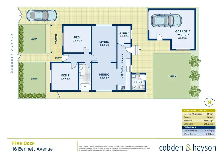 Floorplan of Homely house listing, 16 Bennett Avenue, Five Dock NSW 2046