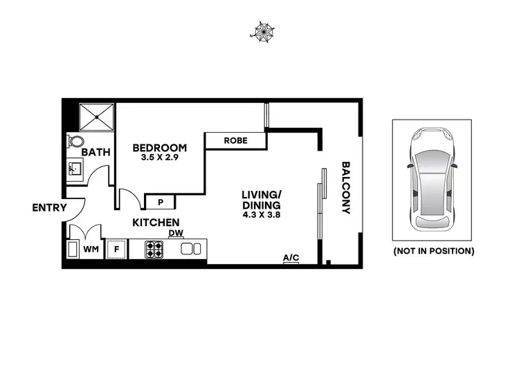 Floorplan of Homely apartment listing, 208/1A Launder Street, Hawthorn VIC 3122