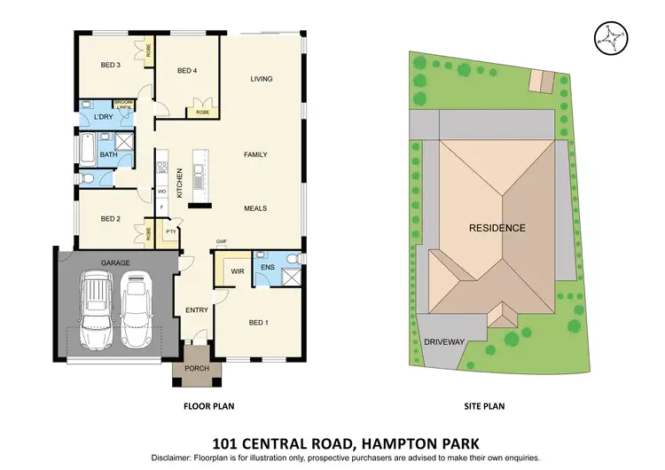 Floorplan of Homely house listing, 101 Central Road, Hampton Park VIC 3976