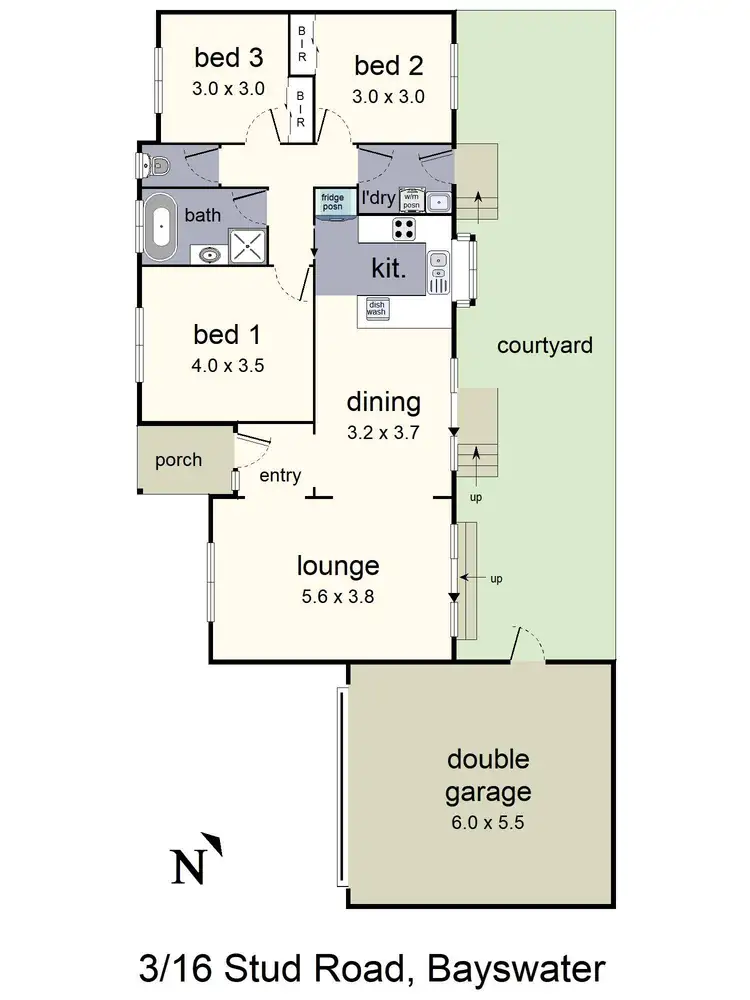 Floorplan of Homely unit listing, 3/16 Stud Road, Bayswater VIC 3153