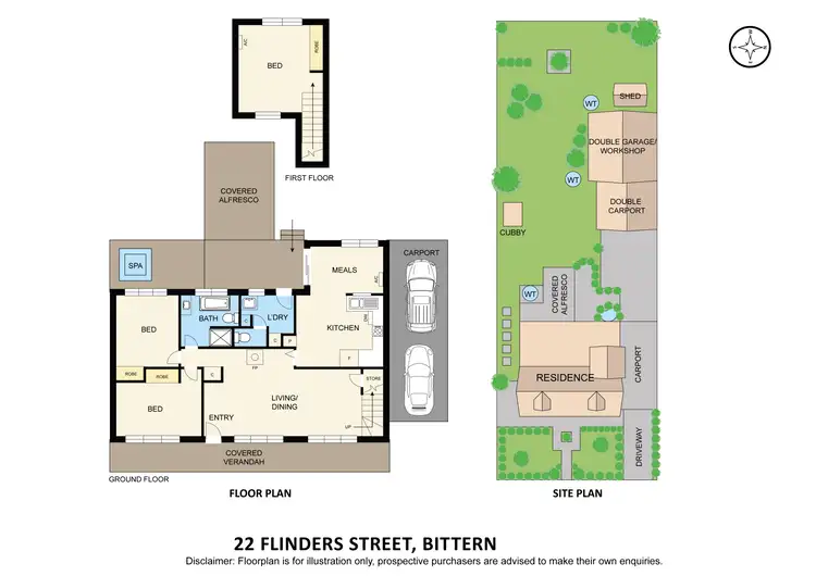 Floorplan of Homely house listing, 22 Flinders Street, Bittern VIC 3918