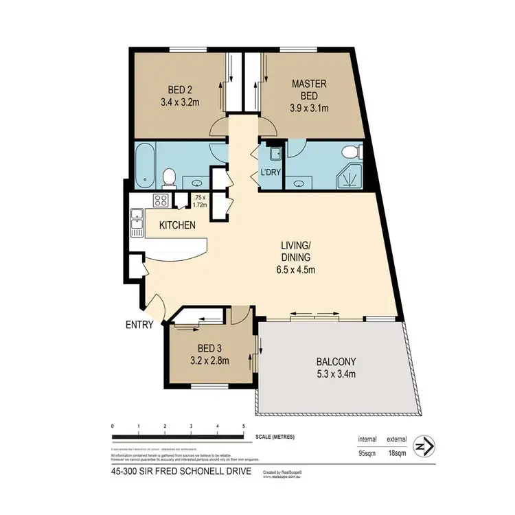 Floorplan of Homely unit listing, 45/139 Macquarie Street, St Lucia QLD 4067