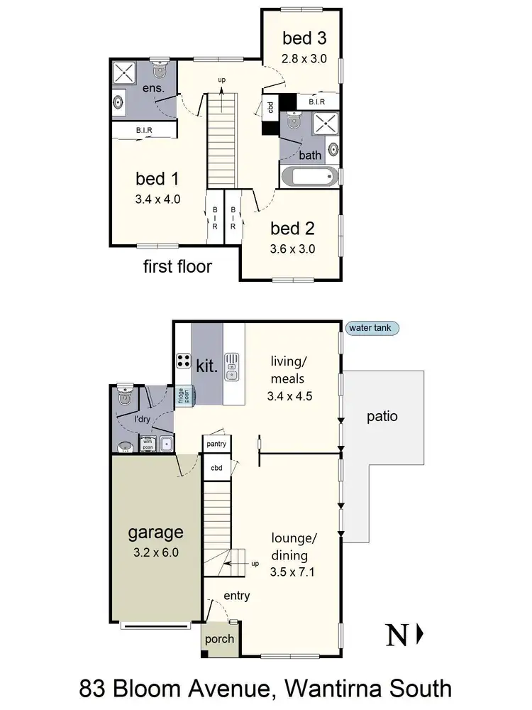 Floorplan of Homely house listing, 83 Bloom Avenue, Wantirna South VIC 3152