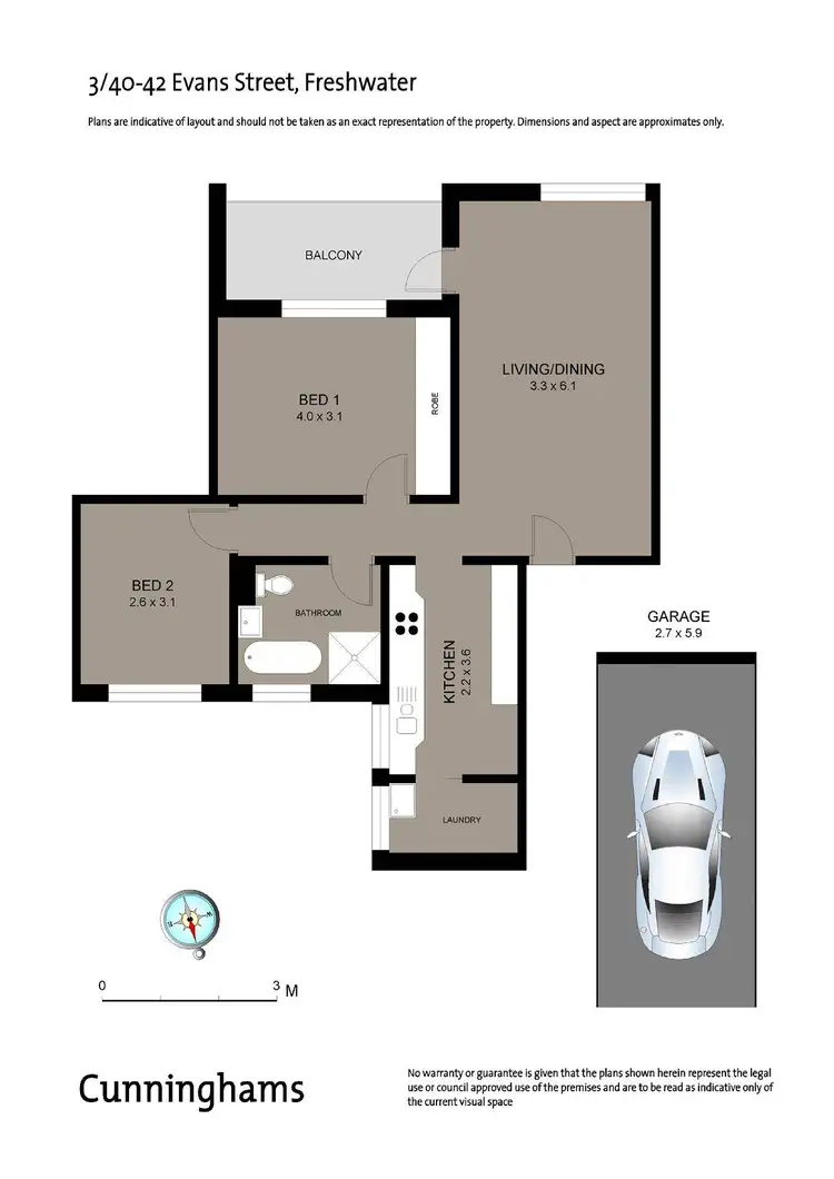 Floorplan of Homely unit listing, 3/40-42 Evans Street, Freshwater NSW 2096