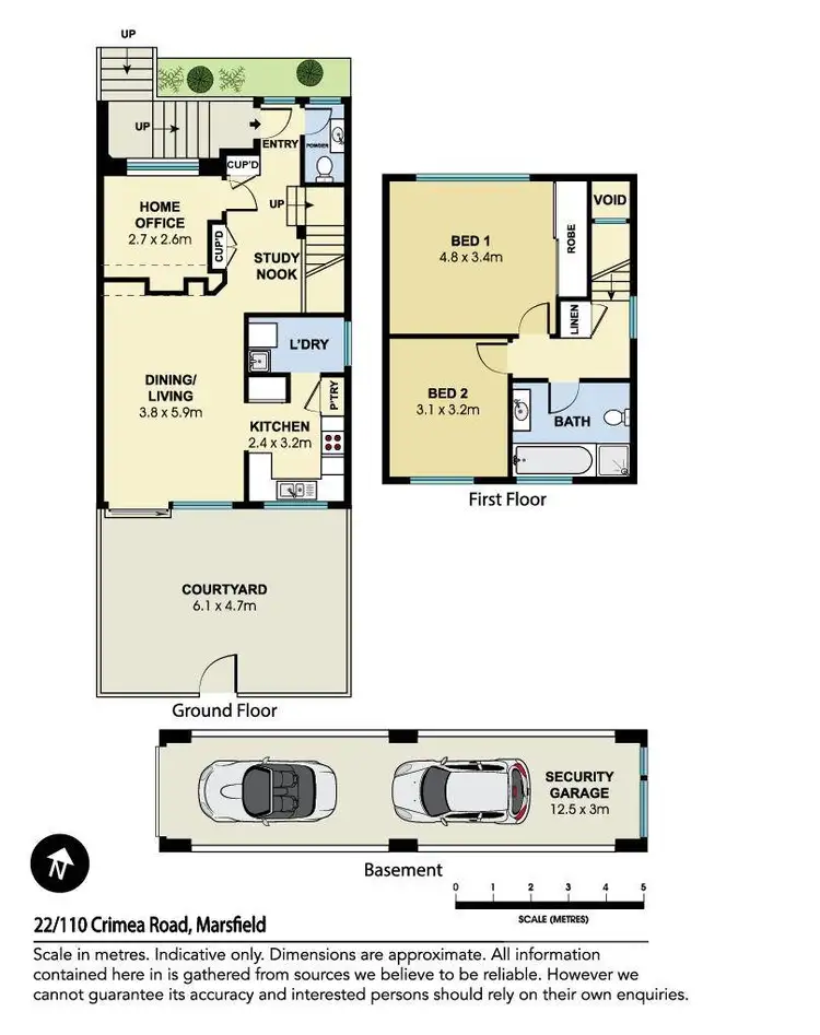 Floorplan of Homely townhouse listing, 22/110 Crimea Road, Marsfield NSW 2122