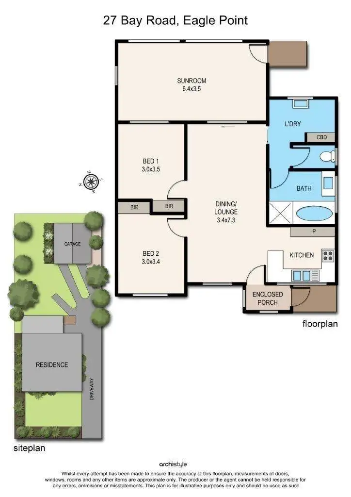 Floorplan of Homely house listing, 27 Bay Road, Eagle Point VIC 3878