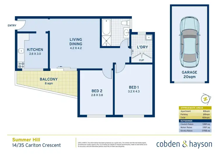 Floorplan of Homely apartment listing, 14/35 Carlton Crescent, Summer Hill NSW 2130