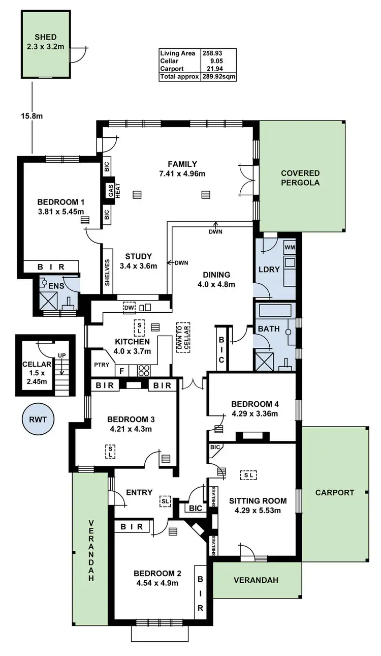 Floorplan of Homely house listing, 15 Alpha Street, Kensington Park SA 5068