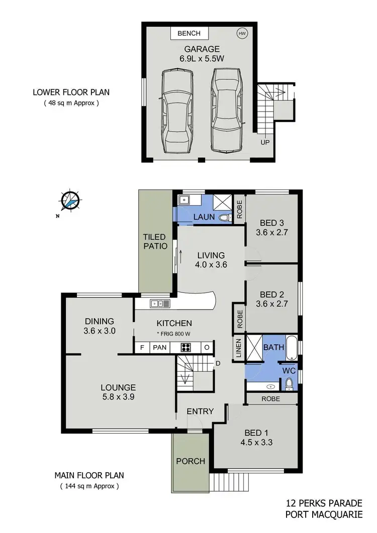 Floorplan of Homely house listing, 12 Perks Parade, Port Macquarie NSW 2444