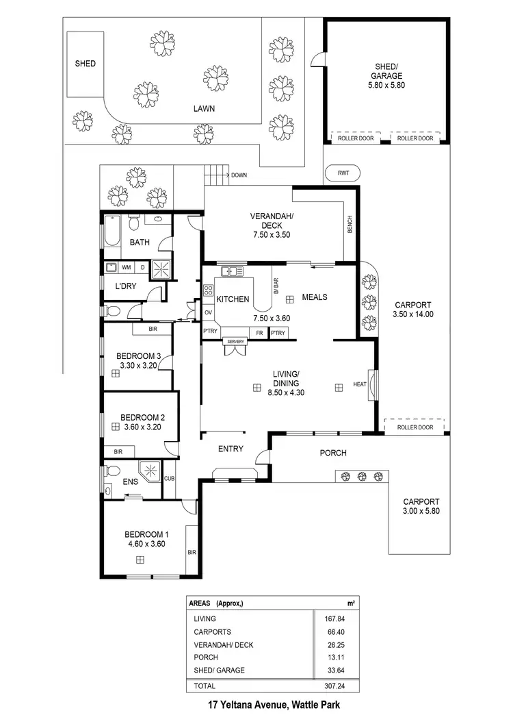 Floorplan of Homely house listing, 17 Yeltana Avenue, Wattle Park SA 5066