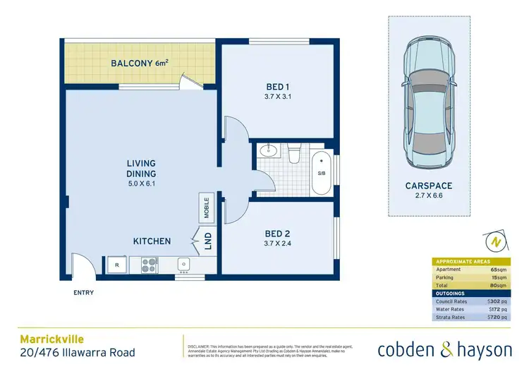 Floorplan of Homely apartment listing, 20/476 Illawarra Road, Marrickville NSW 2204