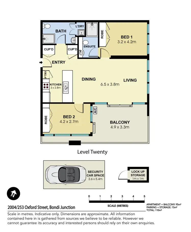 Floorplan of Homely apartment listing, 2004/253 Oxford Street, Bondi Junction NSW 2022