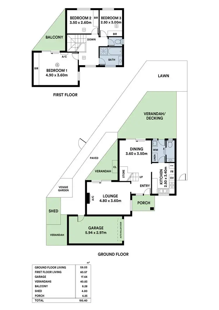 Floorplan of Homely townhouse listing, 3/34 Birkalla Terrace, Plympton SA 5038
