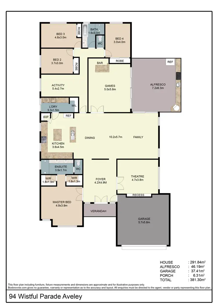 Floorplan of Homely house listing, 94 Wistful Parade, Aveley WA 6069