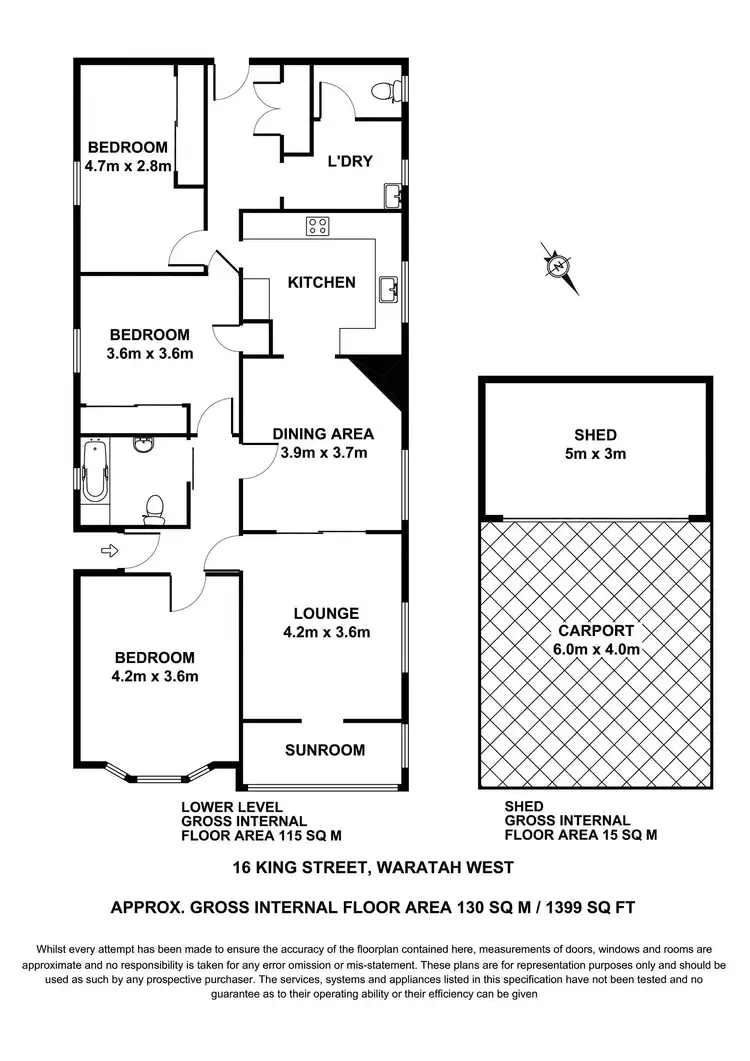 Floorplan of Homely house listing, 16 King Street, Waratah West NSW 2298