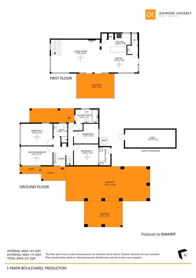 Floorplan of Homely house listing, 5 Miami Boulevard, Middleton SA 5213