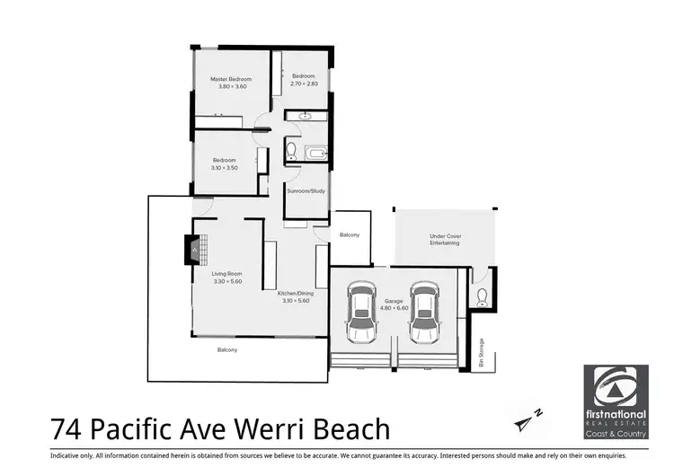 Floorplan of Homely house listing, 74 Pacific Avenue, Werri Beach NSW 2534