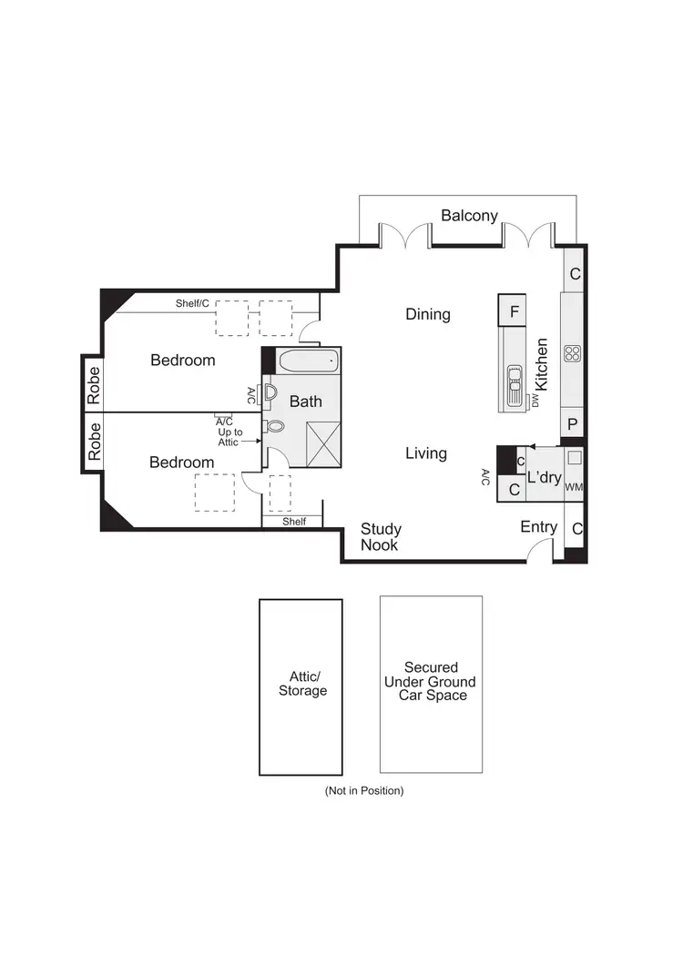 Floorplan of Homely apartment listing, 15/156 Bay Street, Port Melbourne VIC 3207