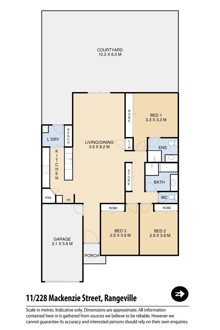 Floorplan of Homely unit listing, 11/228 Mackenzie Street, Rangeville QLD 4350