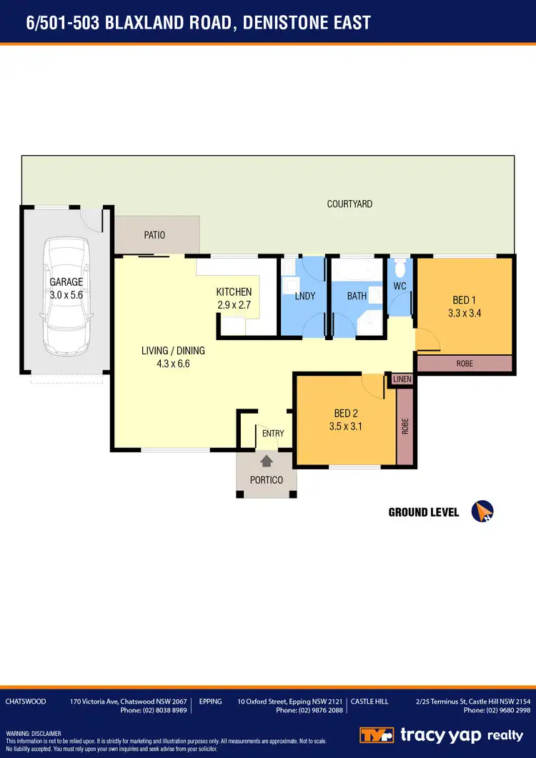 Floorplan of Homely villa listing, 6/501-503 Blaxland Road, Denistone East NSW 2112