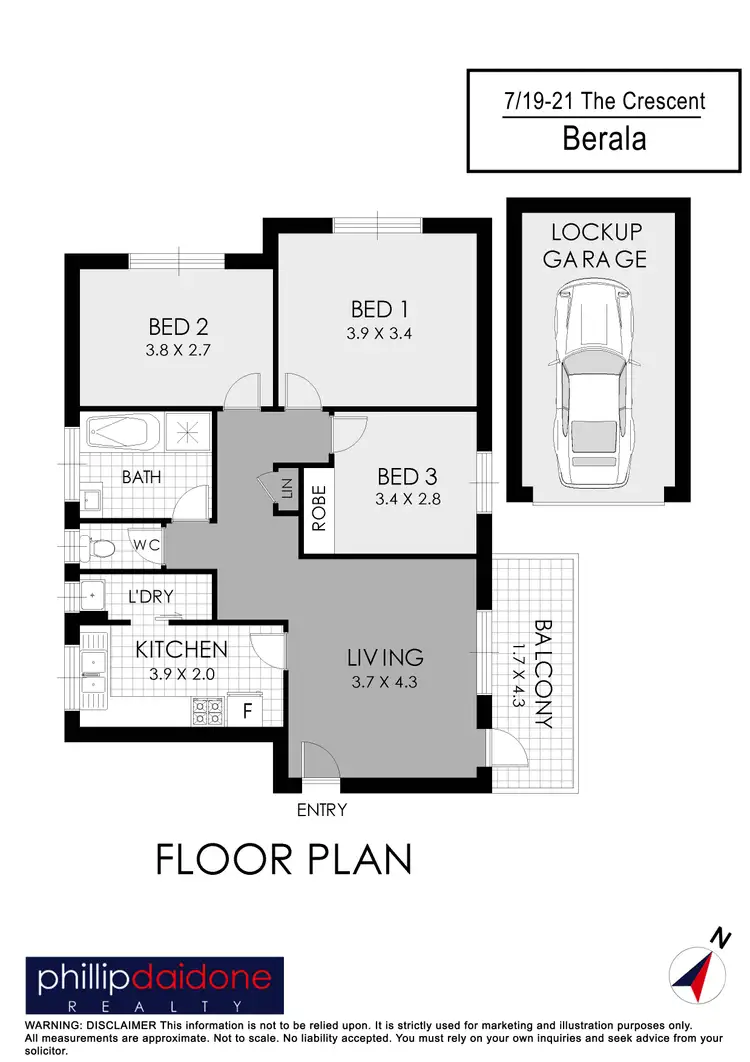 Floorplan of Homely unit listing, 7/19-21 The Crescent, Berala NSW 2141