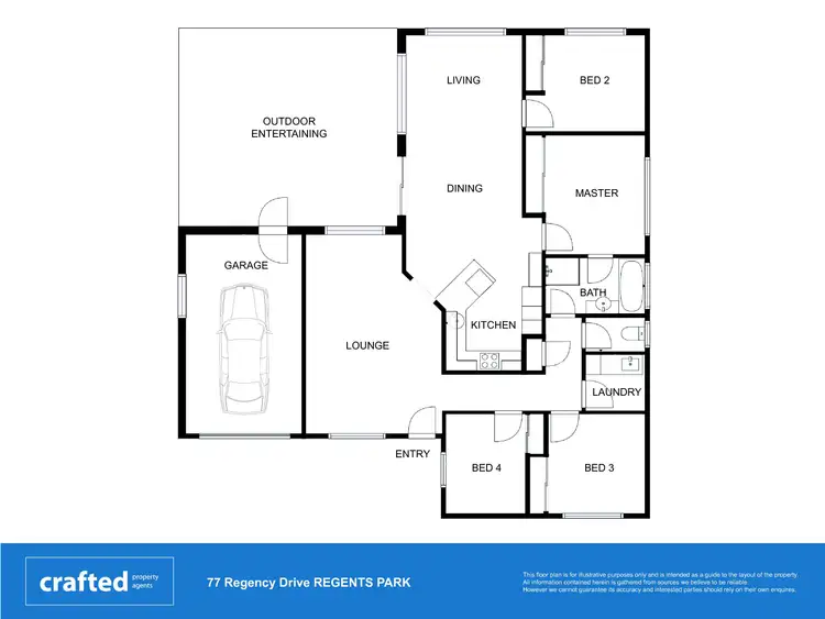 Floorplan of Homely house listing, 77 Regency Drive, Regents Park QLD 4118