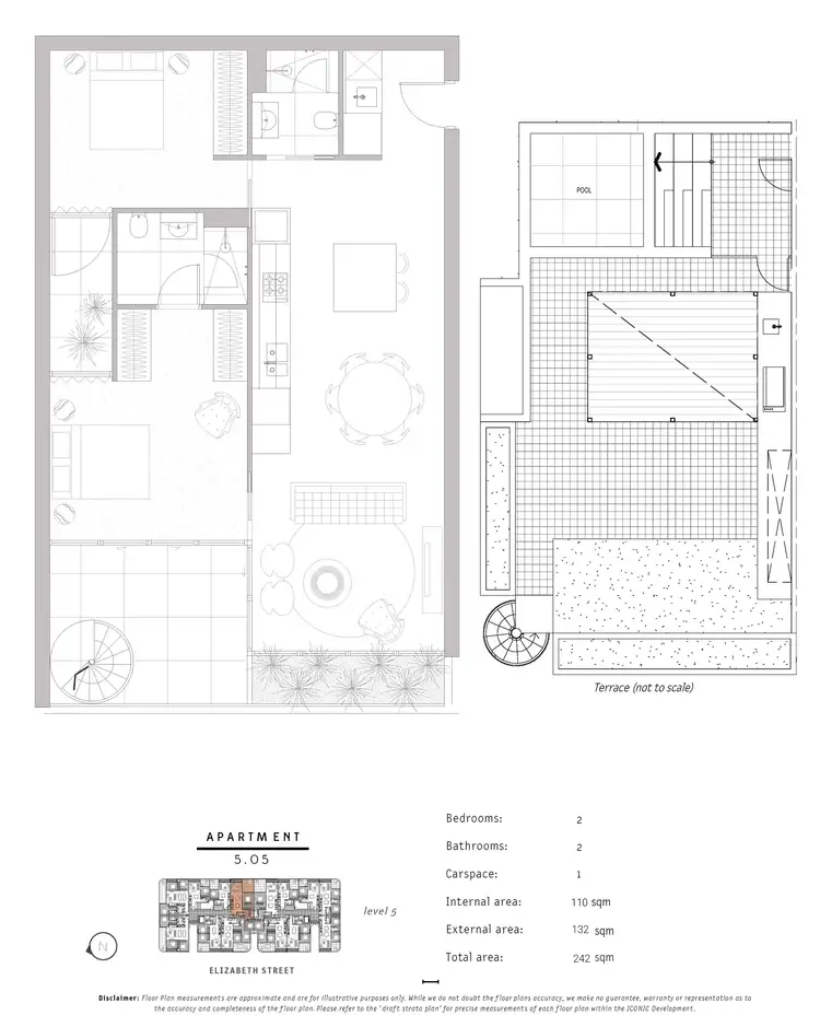 Floorplan of Homely apartment listing, Level 5/5.05/830 Elizabeth Street, Waterloo NSW 2017