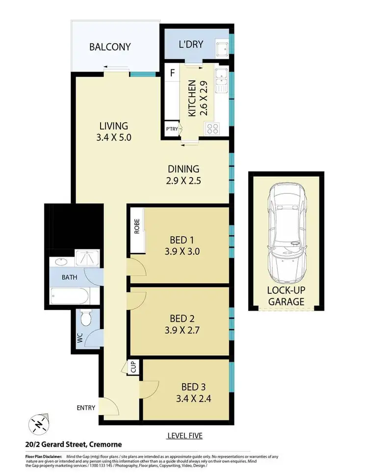 Floorplan of Homely apartment listing, 20/2 Gerard Street, Cremorne NSW 2090