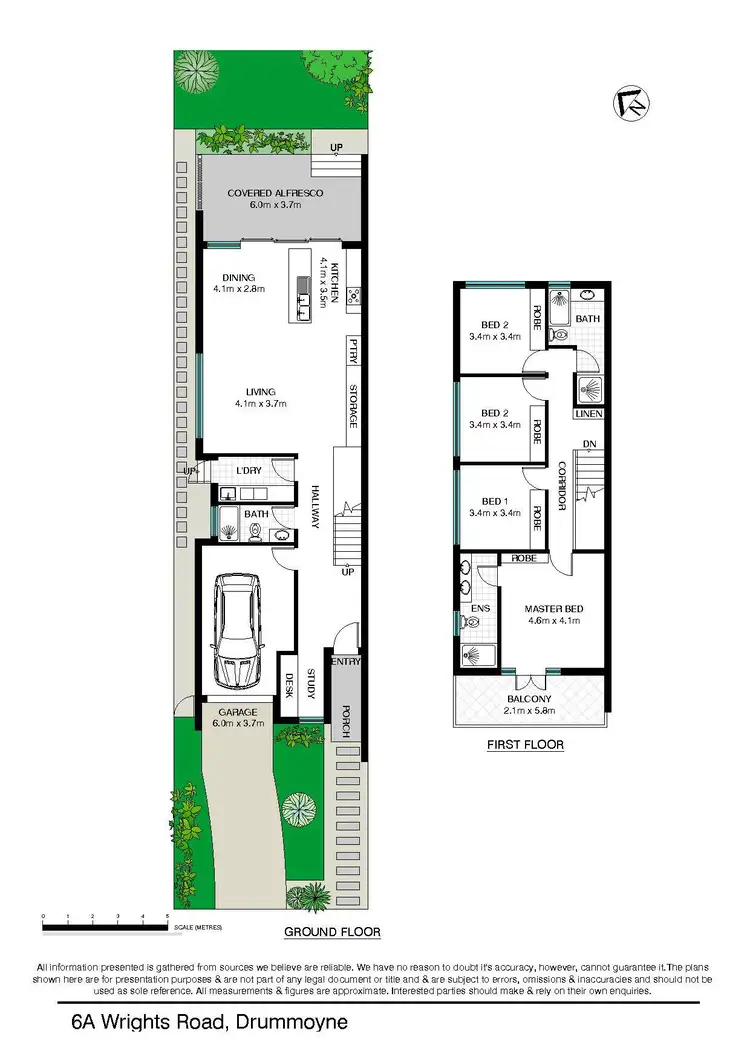 Floorplan of Homely semi-detached listing, 6A Wrights Road, Drummoyne NSW 2047