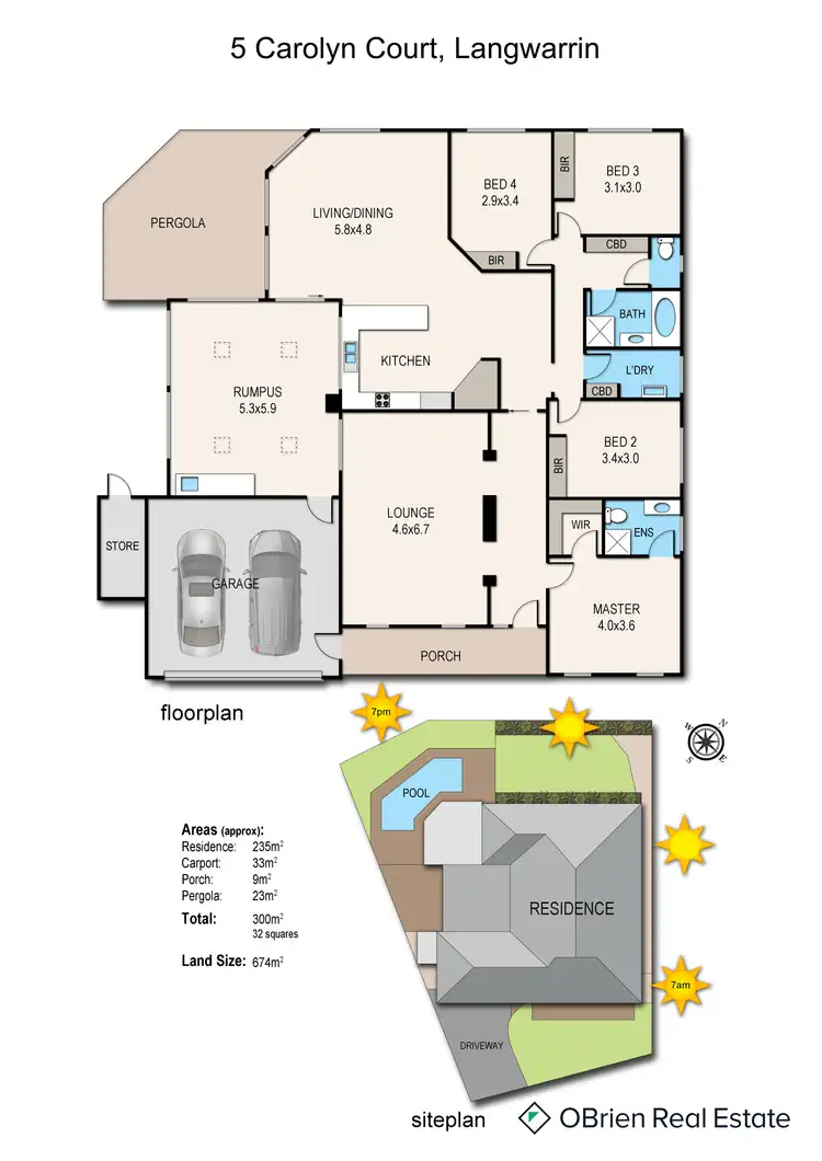 Floorplan of Homely house listing, 5 Carolyn Court, Langwarrin VIC 3910