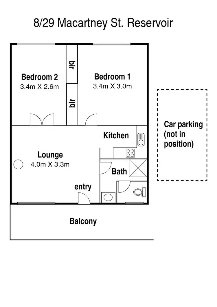 Floorplan of Homely apartment listing, 8/29 Macartney Street, Reservoir VIC 3073