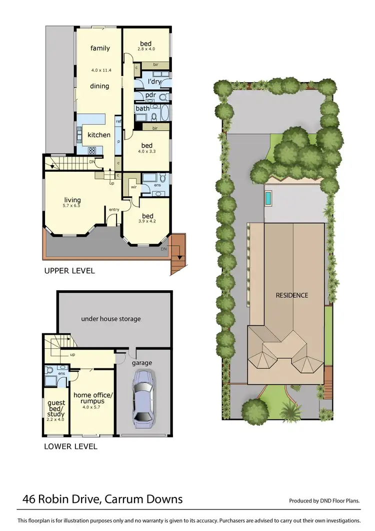 Floorplan of Homely house listing, 46 Robin Drive, Carrum Downs VIC 3201