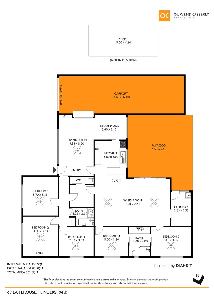 Floorplan of Homely house listing, 69 La Perouse Avenue, Flinders Park SA 5025